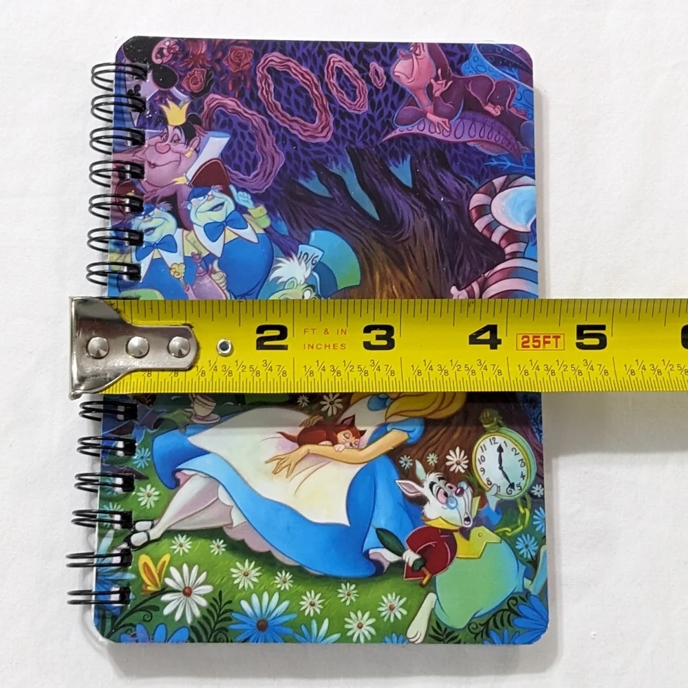 Alice in Wonderland Small Spiral Notebook, NEW